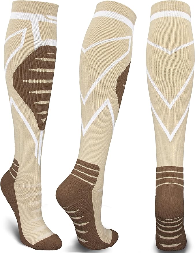 Compression Socks for Men & Women 20-30 mmHg Knee High -Best Support for Medical, Athletic, Sports, Travel (1/2Pairs)