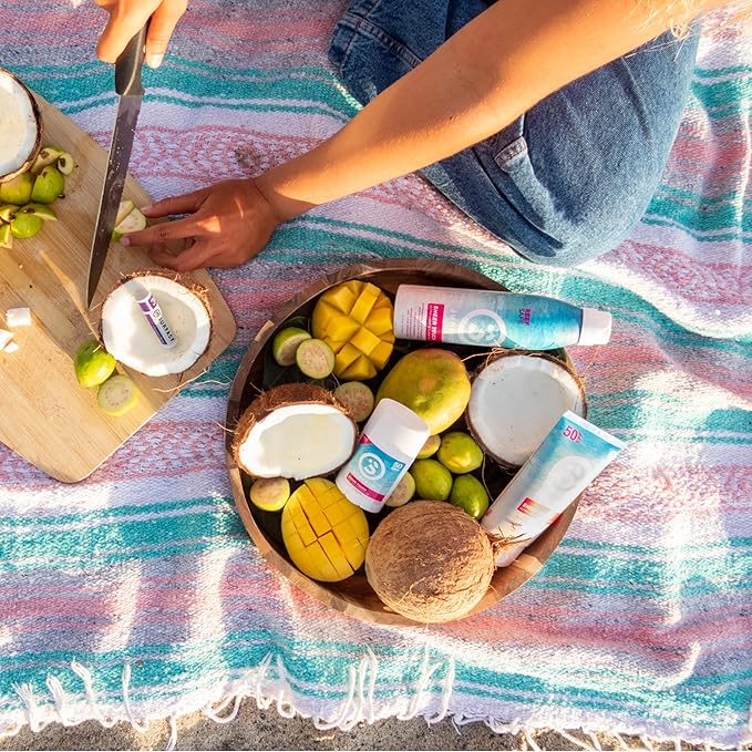 Surface Sunscreen Lotion SPF 50 for Face & Body, Lightweight Natural Formula, Reef Friendly, Broad Spectrum UVA UVB Protection, Water Resistant Sun Care for 80 Minutes Outdoor Use, Tropical Scent, 6oz