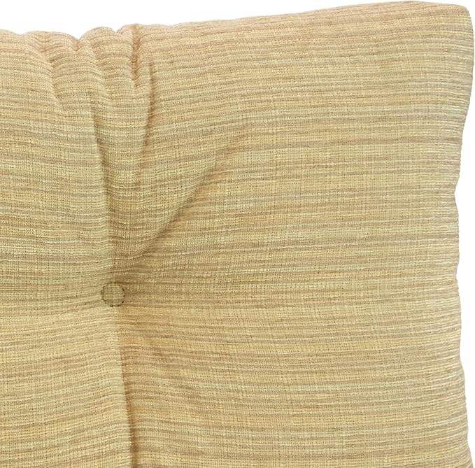 Klear Vu The Gripper Omega Non-Slip Tufted Bench Cushion for Indoor Furniture, Assembled in USA, Entryway Storage, Bay Window, Corner Nook or Piano Seat, 43 Inches, Chenille Natural