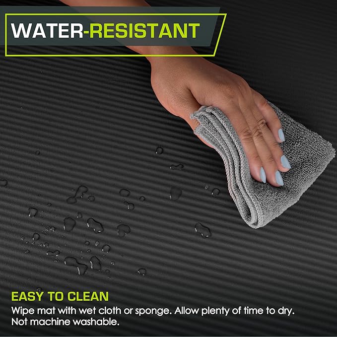 ProsourceFit Extra Thick Yoga and Pilates Mat ½” (13mm), 71-inch Long High Density Exercise Mat with Comfort Foam and Carrying Strap