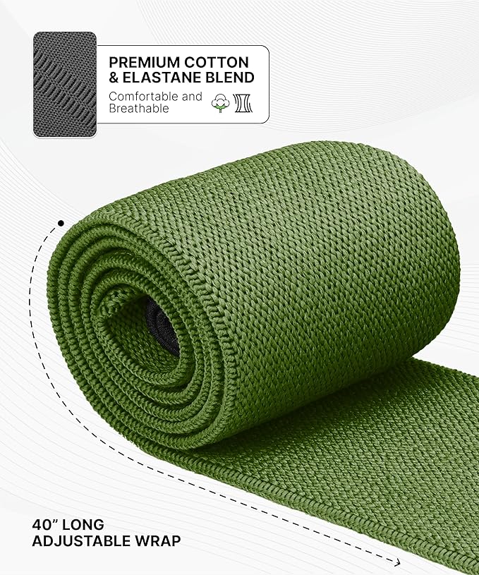 DMoose Fitness Elbow Wraps for Weightlifting (Pair) 40" Adjustable Brace for Joint Support, Pain Relief & Tendonitis - Elbow Straps for Weight Lifting, Bench Press & Gym Workouts, Band for Men & Women