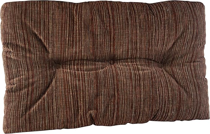 Klear Vu The Gripper Omega Non-Slip Tufted Bench Cushion for Indoor Furniture, Entryway Storage, Bay Window, Corner Nook or Piano Seat, 27 Inches, 14 Brown