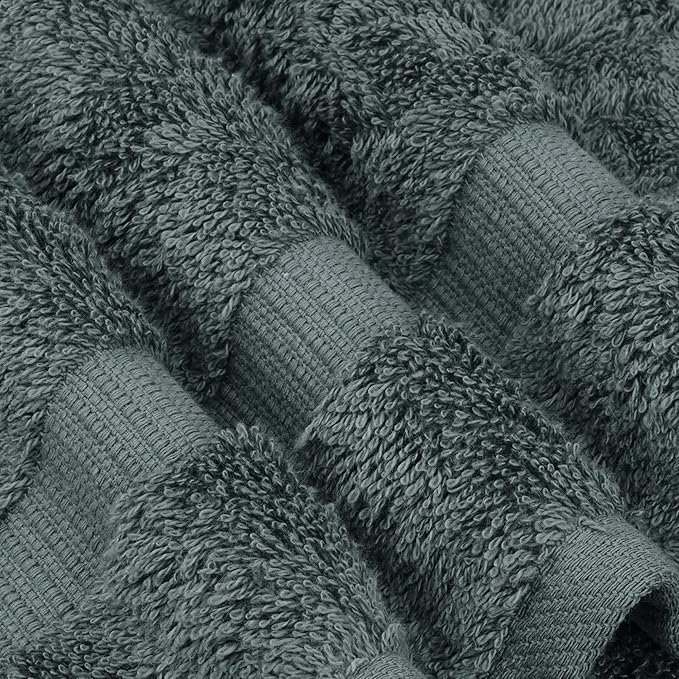 Chakir Turkish Linens | Hotel & Spa Quality 100% Cotton Premium Turkish Towels | Soft & Absorbent (4-Piece Bath Towels, Dark Gray)