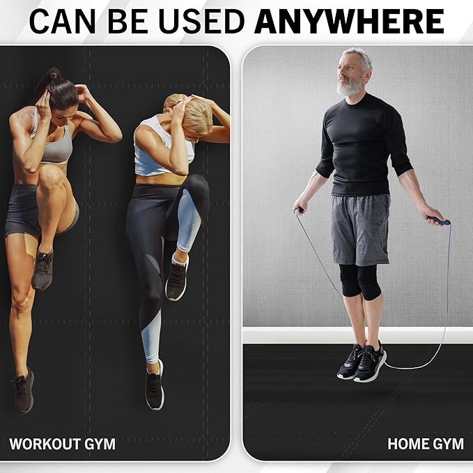 EVA Foam Mat Tiles 24-Pack - 96 SQ FT of Interlocking Padding for Garage, Playroom, or Gym Flooring - Exercise Mat or Baby Playmat by Stalwart (Black)