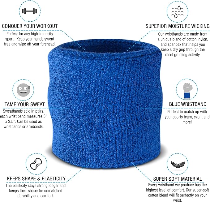 Suddora Sweatbands for Kids, Moisture Wicking 2 Wristbands and 1 Headband Set, Soft and Skin-Friendly Fabric, Moisture-Wicking Athletic Sweat Bands for Basketball, Baseball, Soccer