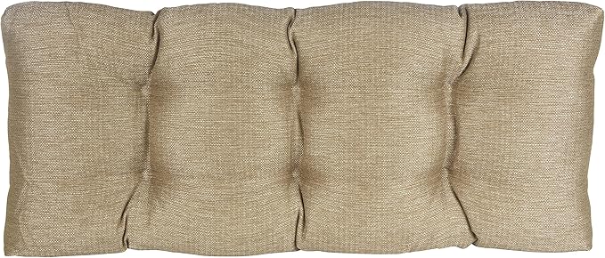 Klear Vu The Gripper Omega Non-Slip Tufted Bench Cushion for Indoor Furniture, Entryway Storage, Bay Window, Corner Nook or Piano Seat, 33 Inches, 06 Gold