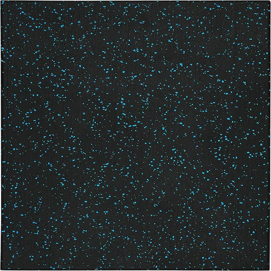 Genaflex Pro Heavy Duty Thick Rubber Gym Floor Tiles High Density Shock Absorbent Laminated Deadlift Mats - 1" Thick X 20" W X 20" L - 2.7 Sq. Ft.