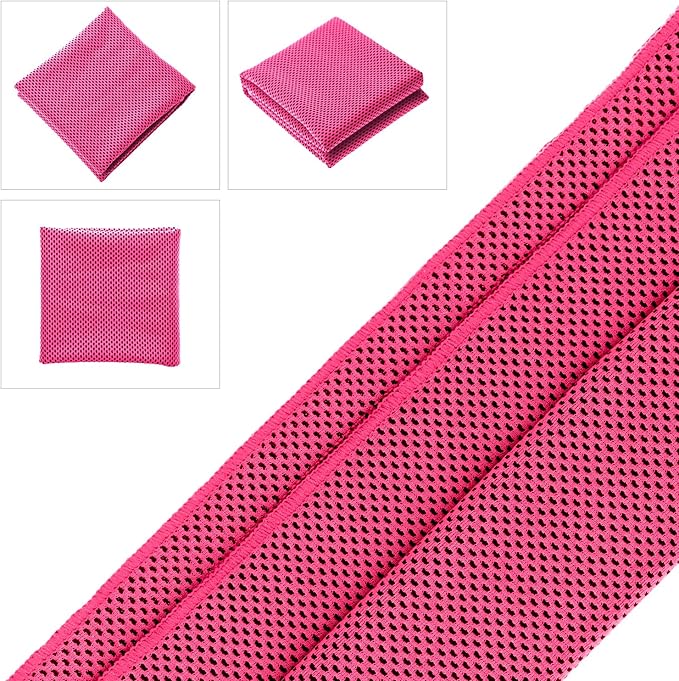 Biange Cooling Towels (40"x 12", Pack of 10) for Neck and Face, Cold Towel for Hot Weather, Sports, Workout, Fitness, Gym, Yoga, Golf, Pilates, Travel, Camping & More