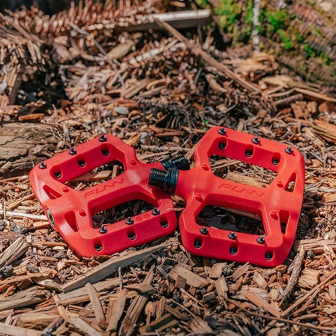 Funn Taipan S Glass Fiber Reinforced Thermoplastic Bike Pedals with 9/16-inch CrMo Axles for MTB/BMX/Urban/Gravel Riding, Suitable for Youth, Kids and Young Riders