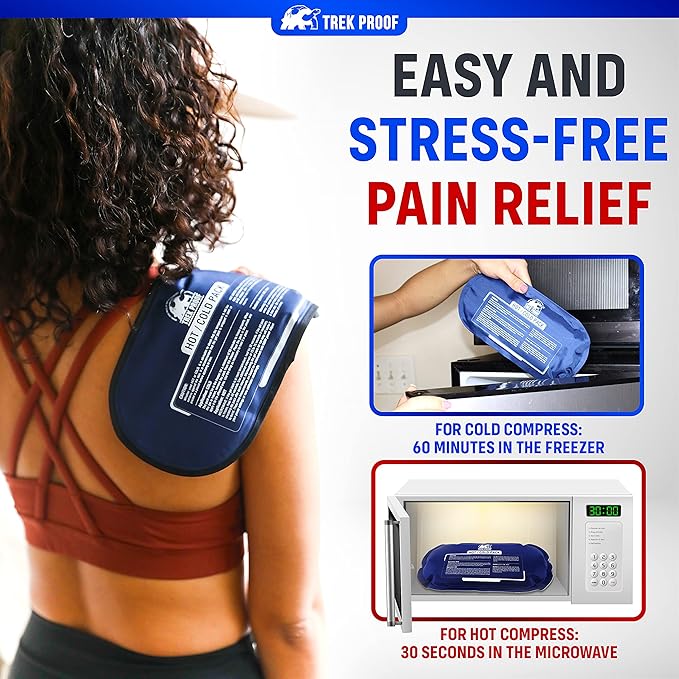 Ice Packs for Injuries Reusable (3-Piece Set) – Hot and Cold Ice Pack Therapy Gel Wrap Support – Supports Recovery, Joint and Muscle Pain – Knees, Back & More (3 Piece Set - Classic)