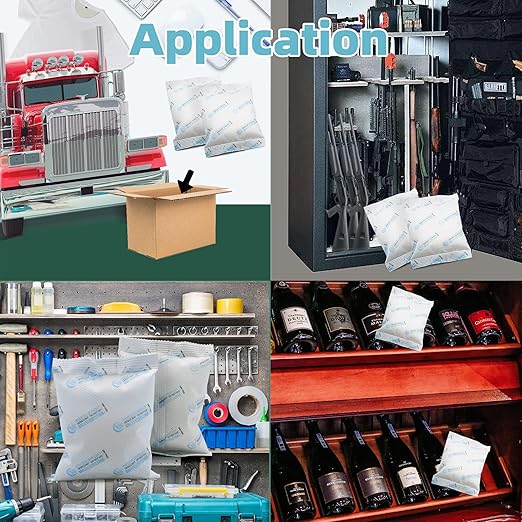 120 Packs 100 Gram Silica Gel Packets, Dessicant Packets for Storage, Pure and Safe Silica Gel Desiccant Packs, Moisture Absorber Silica Gel Beads Packs for Moisture Control