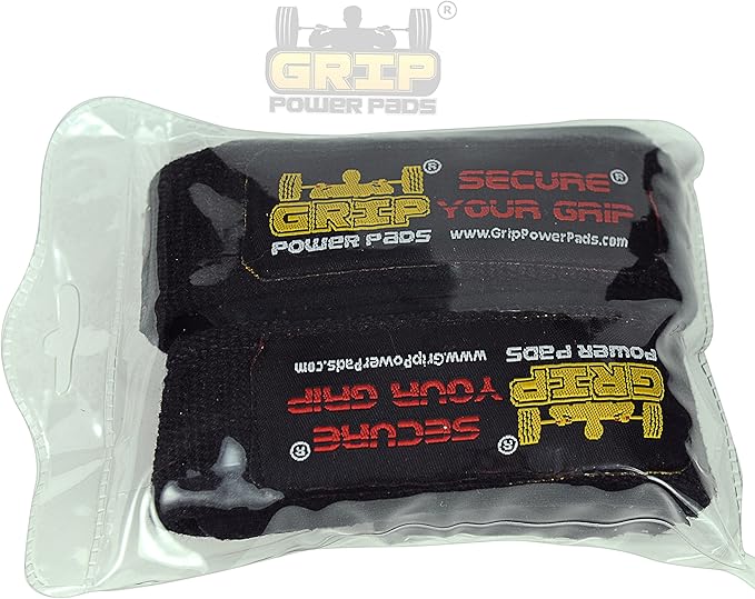 Heavy Duty Lifting Straps Neoprene Padded 1 Pair Wrist Wraps & Rubbery Grip Support Straps with Cotton Coated Rubber on One Side