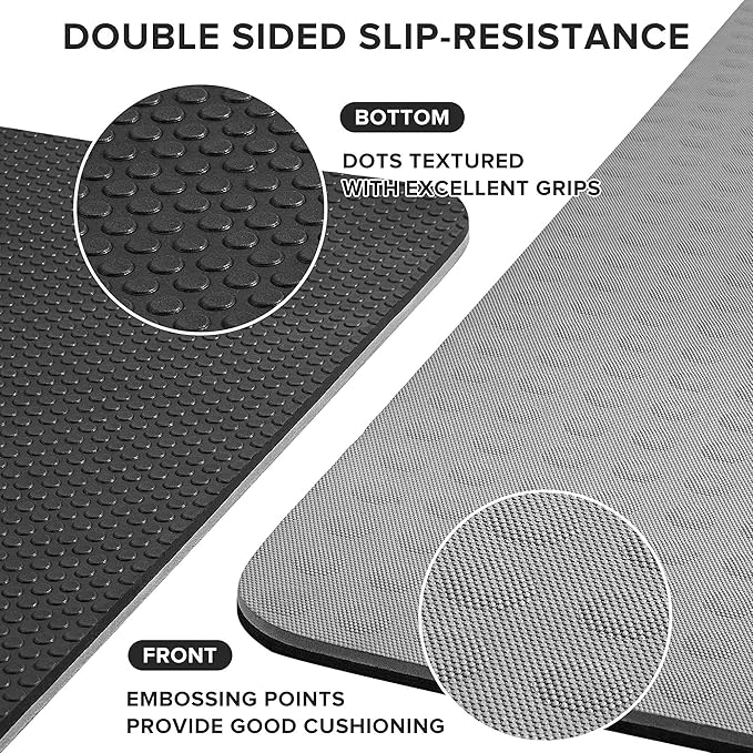 JELS Extra Thick Yoga Mat, 2/5 inch, Ergonomic 3D Non Slip Design, SGS Certified TPE Material, Yoga Mat for Men Women with Carrying Strap,Exercises Mat for Yoga, Pilates and Floor Workout(72"x26")…