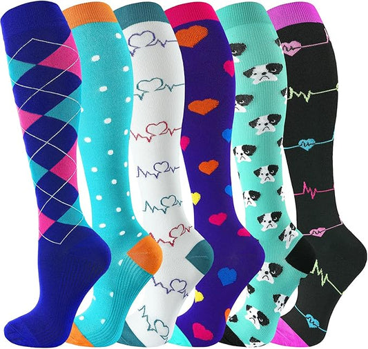 bropite Compression Socks for Women & Men Circulation-Support Knee High Socks 20-30 mmhg-Best for Running,Medical,Nurse,Travel