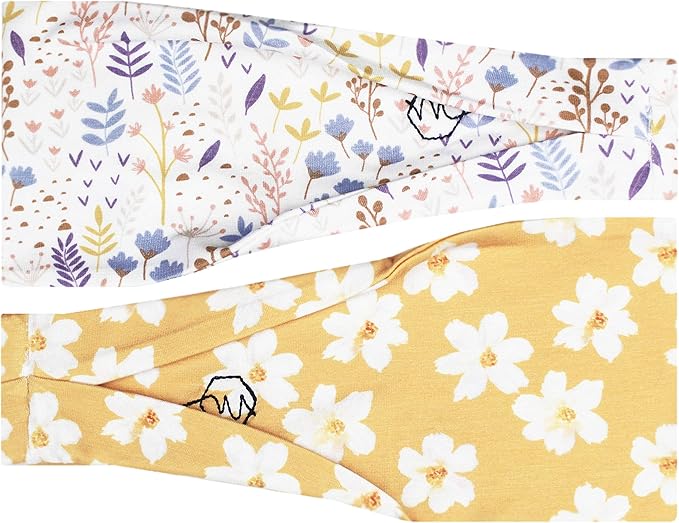 Maven Thread Headbands for Women - Wide Sports Headband for Running, Exercise, Gym, Athletic Workouts and Yoga, 4" Thick Non-Slip Sweatbands, 2Pack