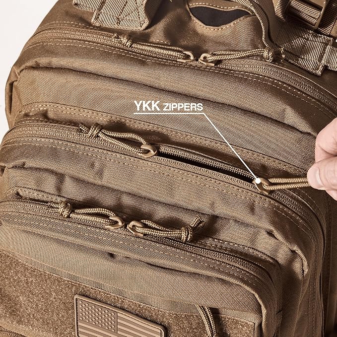 Falko Tactical Backpack 50L, 2.4x Stronger, Large Military Molle Rucksack, Heavy Duty, Work and Outdoors