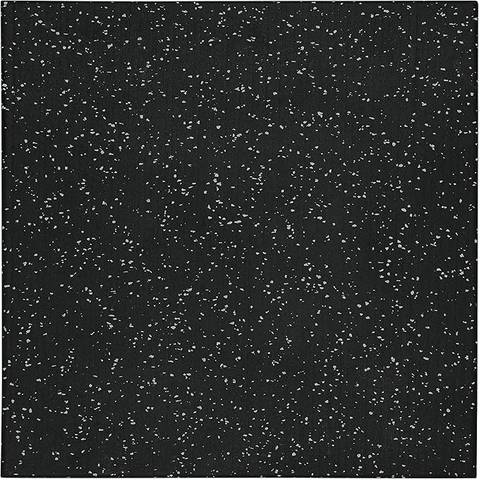 Genaflex Pro Heavy Duty Thick Rubber Gym Floor Tiles High Density Shock Absorbent Laminated Deadlift Mats - 1" Thick X 20" W X 20" L - 2.7 Sq. Ft.