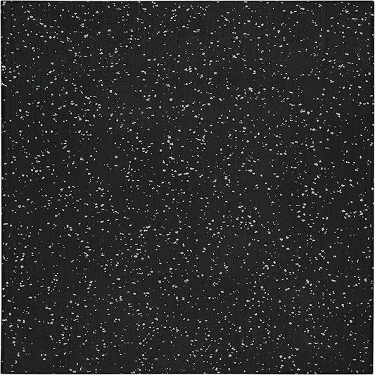 Genaflex Pro Heavy Duty Thick Rubber Gym Floor Tiles High Density Shock Absorbent Laminated Deadlift Mats - 1" Thick X 20" W X 20" L - 2.7 Sq. Ft.