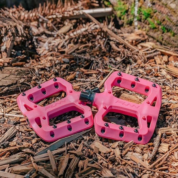 Funn Taipan S Glass Fiber Reinforced Thermoplastic Bike Pedals with 9/16-inch CrMo Axles for MTB/BMX/Urban/Gravel Riding, Suitable for Youth, Kids and Young Riders