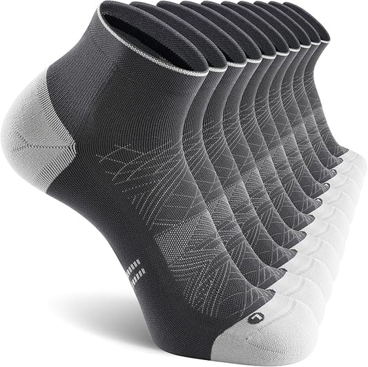 CS CELERSPORT 2/5 Pairs Ankle Compression Socks for Men and Women Running Athletic Socks