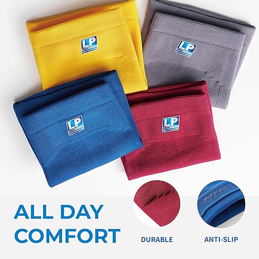 LP SUPPORT 667 Compression Sleeve Leg Full Length for Sports, Cycling, Running, Basketball, for Men Women (Yellow, XL, 1pcs)