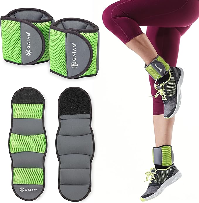 Gaiam Wrist and Ankle Weights, Wearable Bracelet to Strengthen