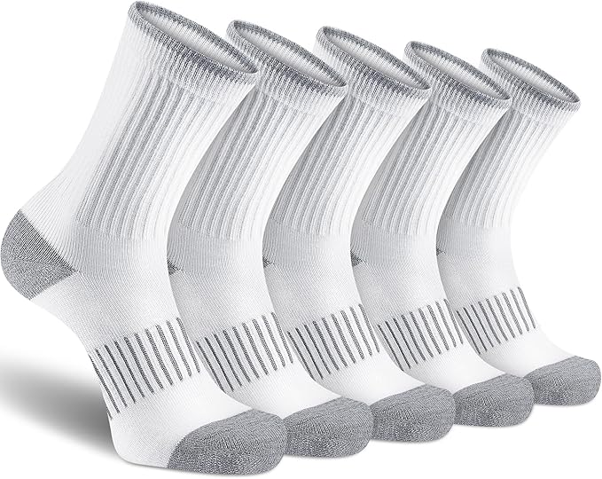 Gonii Women Socks Hiking Running Thick Cushion Athletic Crew Socks 5-Pair