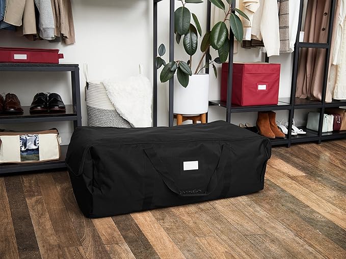 Covermates Keepsakes - Storage Duffel Bag - Heavy Duty Polyester - Reinforced Handles - Closet Storage, Black