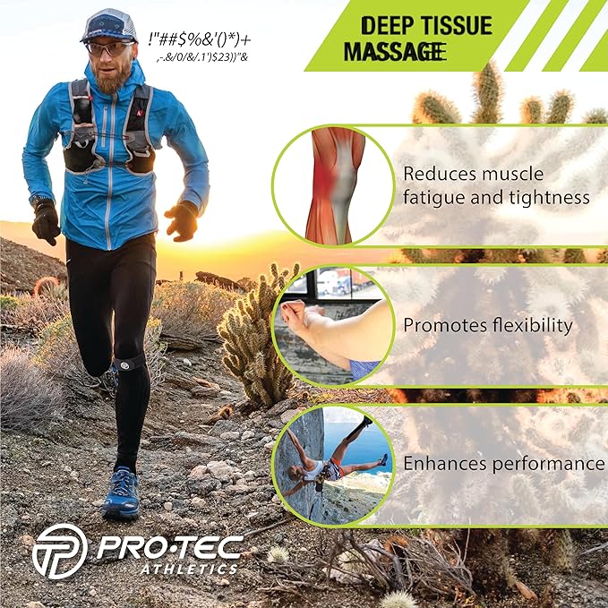 Pro-Tec Athletics Orb Massage Balls, Vary in Size and Color, Deep Tissue Massage, Muscle Relief, Hamstring, Quadriceps, Calf, Multi-Directional Massage Ball, Enhance Performance, Adult, Working Out.