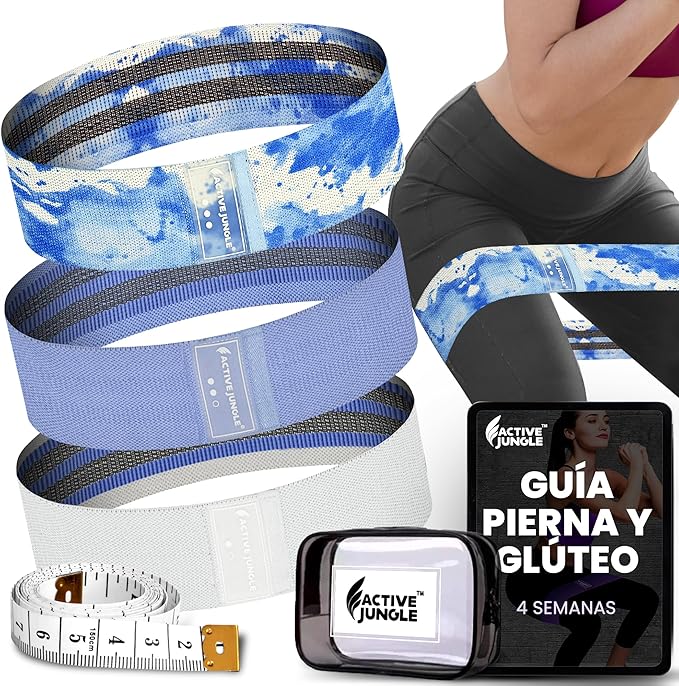 Premium Fabric Resistance Bands for Glutes & Legs – Set of 3 | Non-Slip, Elastic, Durable, Includes Travel Bag, Workout Guide & Digital Challenges