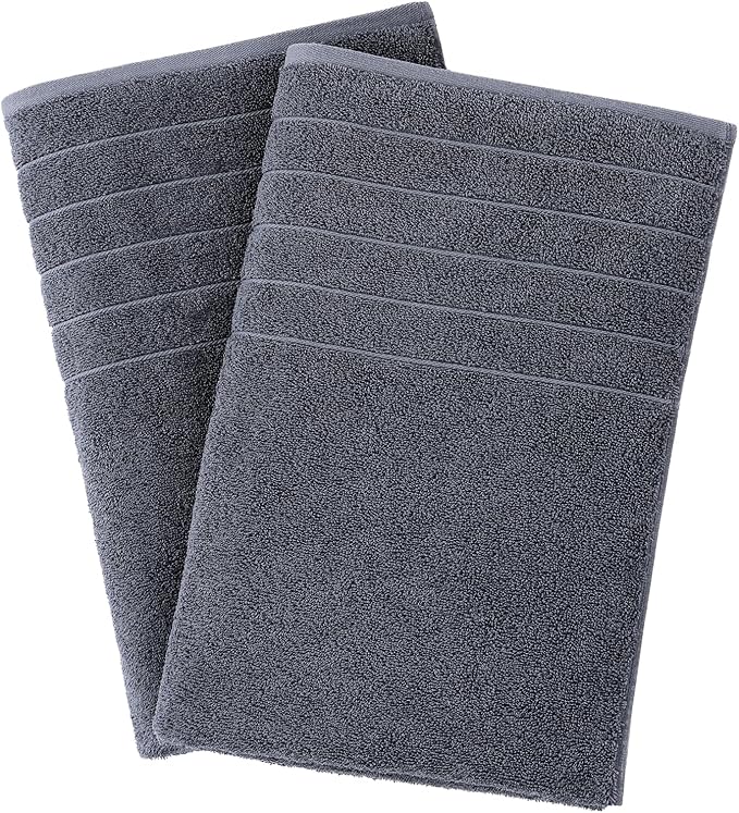 Casa Platino Bath Sheet Towels, 2 Pack Bath Sheet(36"x 72"), 100% Ring Spun Cotton Towels, Lightweight Towels for Bathroom, Absorbent Bathroom Towels, Quick Dry Bath Sheet, Soft Towel - Cool Grey