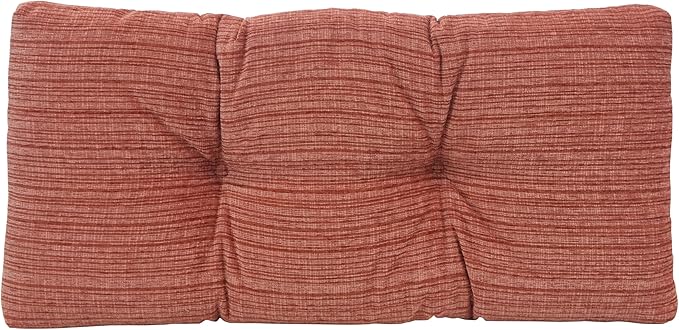 Klear Vu Corner Nook or Piano Seat Omega Non-Slip Tufted Bench Cushion for Indoor Furniture, Entryway Storage, Bay Window, 30 Inches, 20 Clay