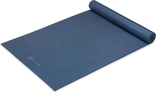 Gaiam Yoga Mat - Premium 5mm Solid Thick Non Slip Exercise & Fitness Mat for All Types of Yoga, Pilates & Floor Workouts (68" x 24" x 5mm)