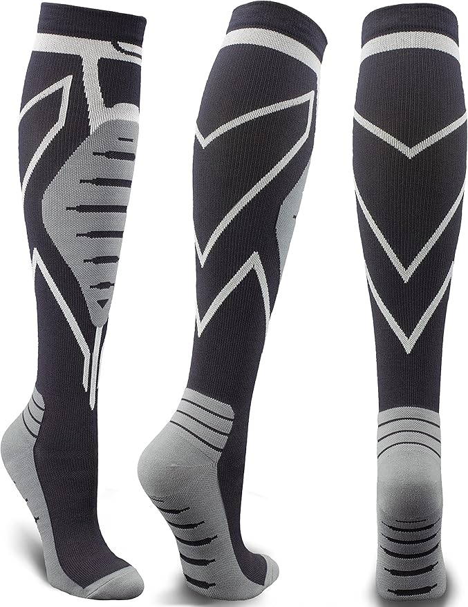 Compression Socks for Men & Women 20-30 mmHg Knee High -Best Support for Medical, Athletic, Sports, Travel (1/2Pairs)