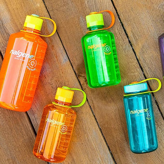 Nalgene Leak Proof Tritan BPA-Free Water Bottle - 32 oz Narrow Mouth - Made in the USA for Outdoor Use & Daily Hydration (Aubergine)