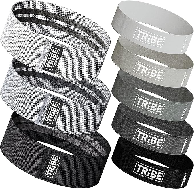 Fabric Booty Bands for Legs and Butt Workout - Resistance Bands Set (8)