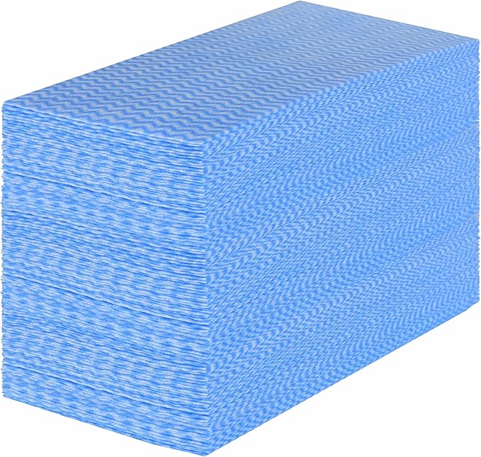 Handi Wipes Reusable Cloths, Blue Disposable Kitchen Cleaning Towel Roll, Heavy Duty J Cloth,100 Count