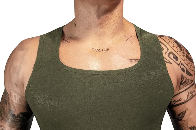 FUXERT Men's Sauna Vest Workout Sweat Tank Top Waist Trainer for Men Compression Sweat Enhancing Vest