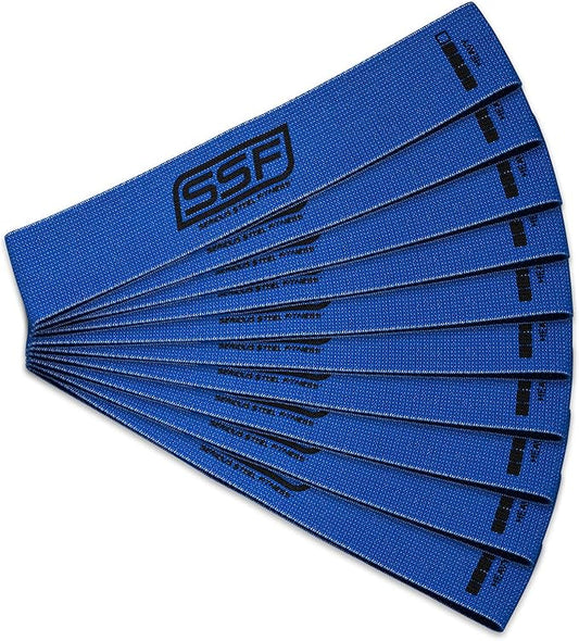 Serious Steel Fitness Fabric Mini Loop Non-Slip Resistance Band Set | Warm-Up, Physical Therapy, Glute Training, Speed and Agility Exercise Bands