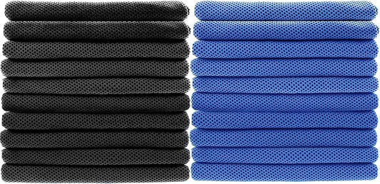 Peicees 20Pcs 40x12'' Microfiber Neck Cooling Towels Sports Sweat Towels Headband for Travel Beach Swimming Camping Climbing Gym Yoga Workout Backpacking, Quick Dry Super Absorbent Compact Lightweight
