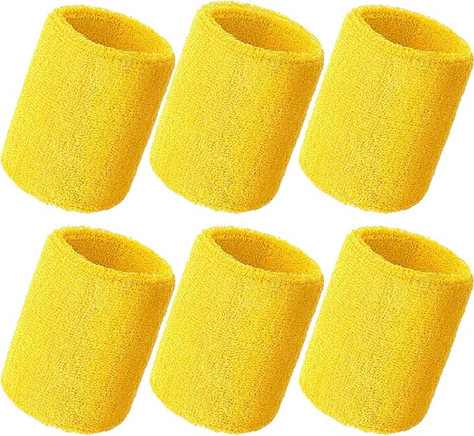 12 Pack Sweatbands Sports Wristband Cotton Sweat Band for Men and Women, Good for Tennis, Basketball, Running, Gym, Working Out