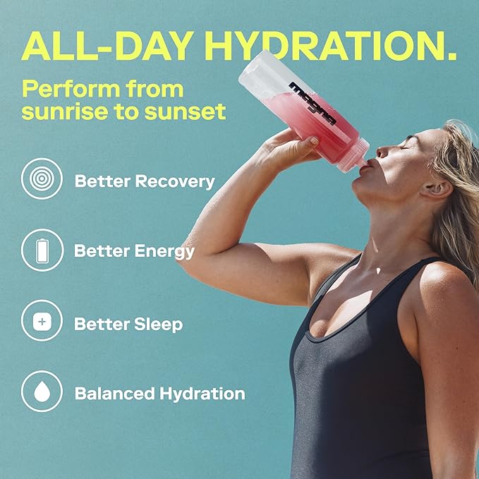 MAGNA Electrolyte Powder Drink Mix for Hydration, Energy & Focus Support with Magnesium L Threonate, Sodium, Potassium, Vitamin D, B6 & B12, Sugar Free, Lemon Lime Flavor, 7 Servings
