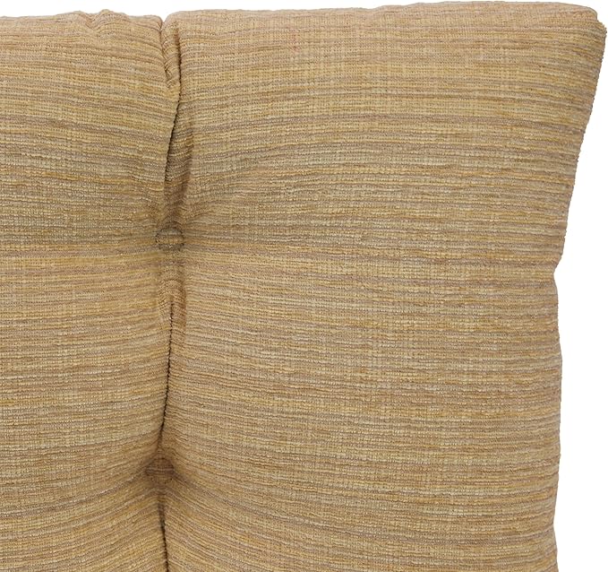 Klear Vu Corner Nook or Piano Seat Omega Non-Slip Tufted Bench Cushion for Indoor Furniture, Entryway Storage, Bay Window, 33 Inches, 07 Natural