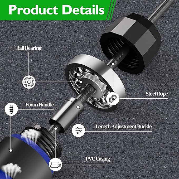 24 Pack Jump Ropes, Tangle-Free Speed Jumping Ropes with Foam Handles for Women Men Kids, Adjustable Skipping Ropes for Fitness Workout Slim Body