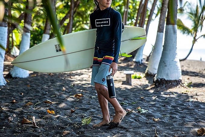 HYDRO CELL Stainless Steel Insulated Water Bottle with Straw - For Cold & Hot Drinks - Metal Vacuum Flask with Screw Cap and Modern Leakproof Sport Thermos for Adults (Black 24oz)