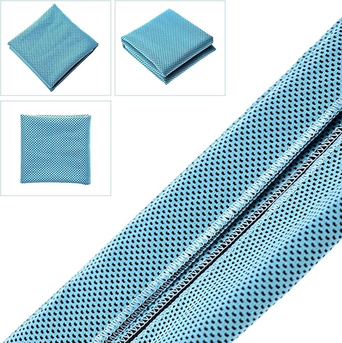 Biange Cooling Towels (40"x 12", Pack of 10) for Neck and Face, Cold Towel for Hot Weather, Sports, Workout, Fitness, Gym, Yoga, Golf, Pilates, Travel, Camping & More