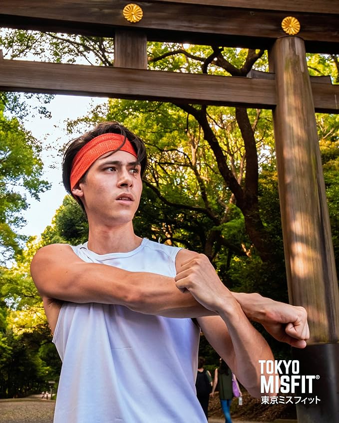 Tokyo Misfit - Japanese Headbands for Men & Women, Sweat Band, Workout, Yoga, Fashion, Running, Sports, Basketball, Bandana