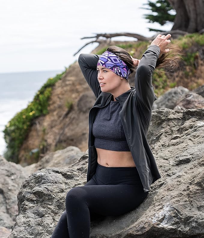 Equestrian Headbands Designed to Wick Moisture and Protect Hair Under Helmets, for Horseback Riding, Biking, and Securing Ear Buds