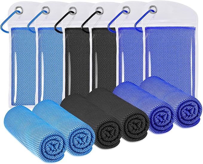 Cooling Towels for Neck and Face - Microfiber Chilly Towel Yoga Towel for Men or Women Ice Cold Towels for Yoga Gym Travel Camping Golf Football & Outdoor Sports