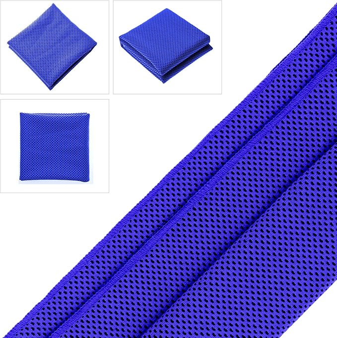 Biange Cooling Towels (40"x 12", Pack of 30) for Neck and Face, Cold Towel for Hot Weather, Sports, Workout, Fitness, Gym, Yoga, Golf, Pilates, Travel, Camping & More